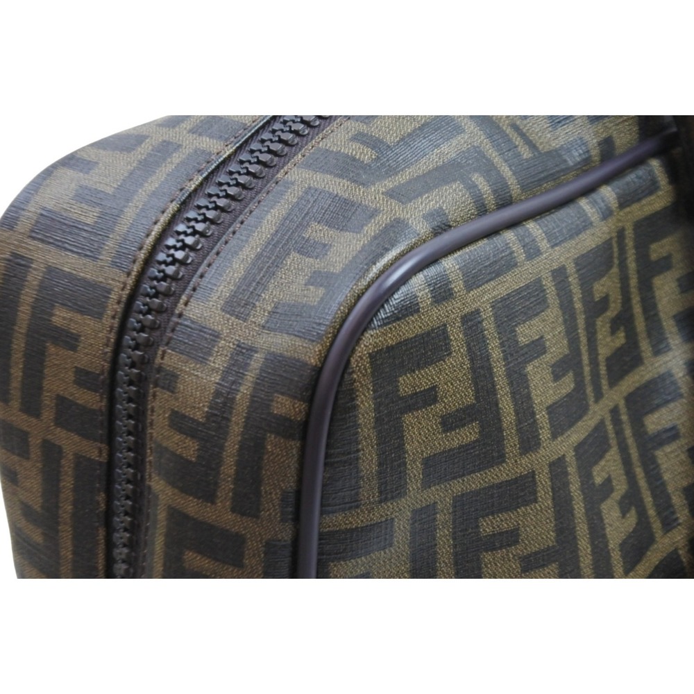 Fendi Tiger Hack Zucca Pattern Leather Handbag Br… - image 4